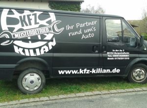 Fahrzeugbeschriftung | KFZ Kilian | Burgwindheim