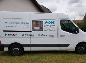 Fahrzeugbeschriftung | Rieger & Merklein | Sanitärtechnik | Bamberg