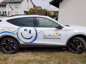 Fahrzeugbeschriftung | Administrator24 | IT Spezialist | Bischberg/Bamberg