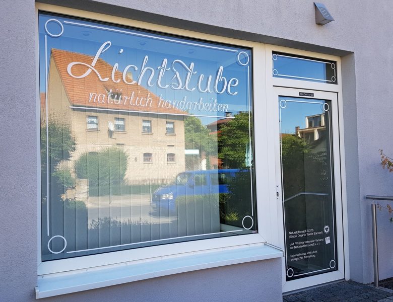 Raithel Werbetechnik und Textildruck - Lichtstube Ebelsbach - Schaufensterbeschriftung