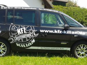 Fahrzeugbeschriftung | KFZ Kilian – Meisterbetrieb | Burgwindheim