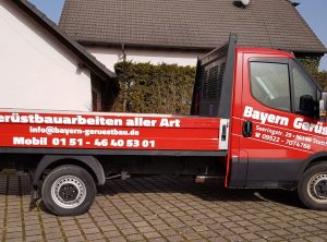 Fahrzeugbeschriftung | Fa. Bayern Gerüstbau | Stettfeld