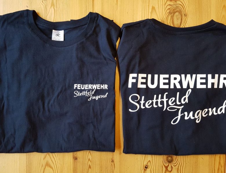 Raithel Werbetechnik und Textildruck - FFW Stettfeld - Abteilung Jugendfeuerwehr - T-Shirts im Siebdruckverfahren  bedruckt.