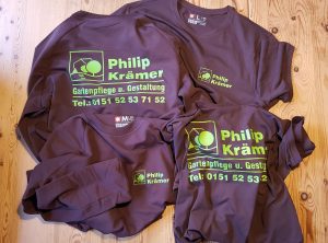 Textildruck | Gartenpflege Philip Krämer | Zeil